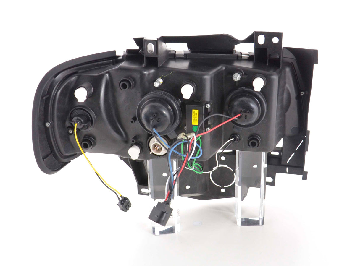 Scheinwerfer Set Daylight LED TFL-Optik VW Bus Typ T4 96-03 schwarz Scheinwerfer Set Daylight LED TFL-Optik VW Bus Typ T4 96-03 schwarz